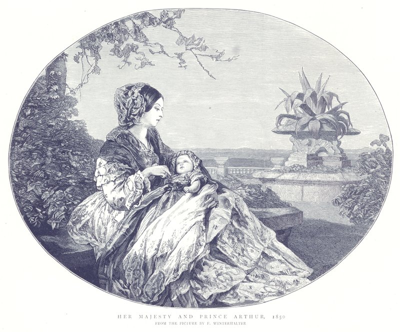 Sa Majesté et le Prince Arthur, 1850 - English School