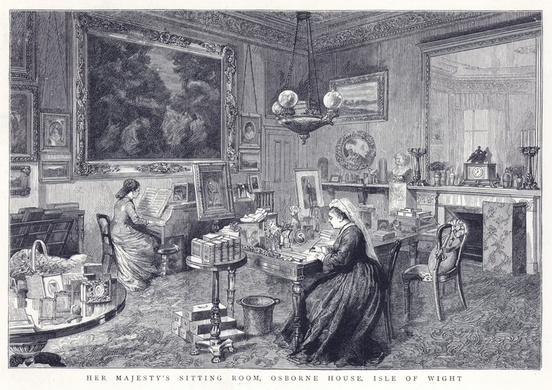 Salle de séjour de Sa Majesté, Osborne House, Île de Wight - English School