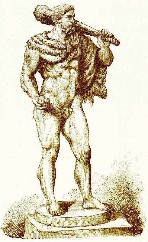 Hercule, illustration de History of Rome par Victor Duruy, publiée en 1884 - English School