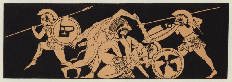 Hercule prenant la ceinture de Penthésilée, reine des Amazones - English School