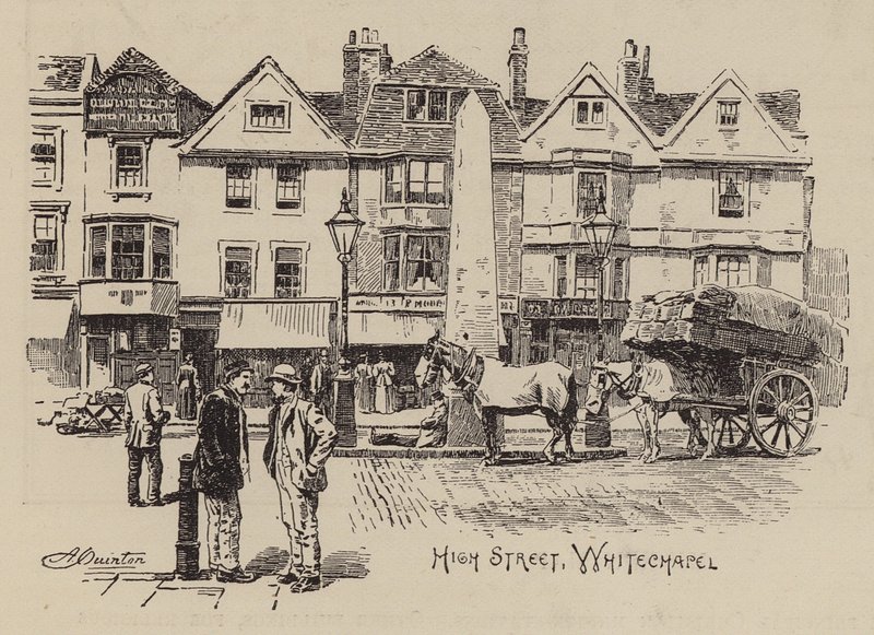 High Street, Whitechapel (gravure) - English School