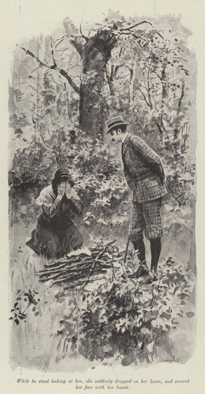 Sa bonne fée, par Mary Elizabeth Braddon (lithographie) - English School