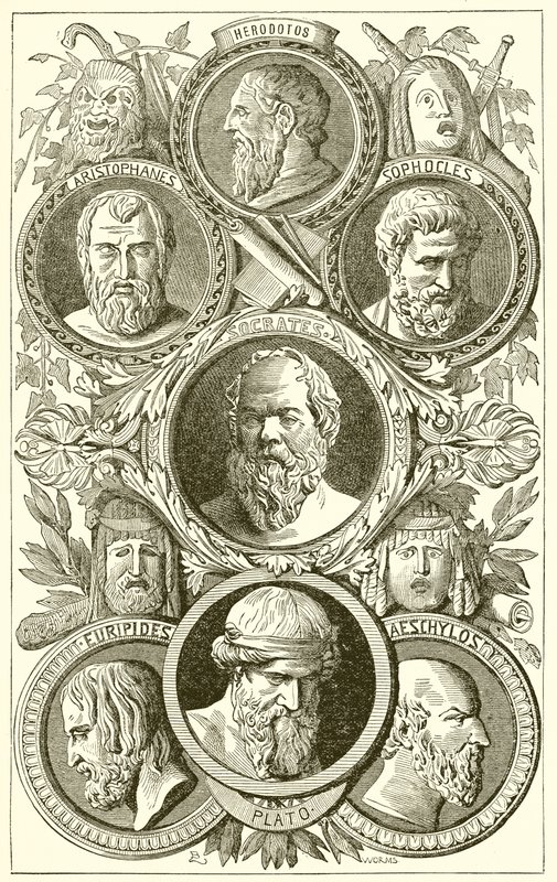 Historiens, philosophes et dramaturges de la Grèce antique - English School