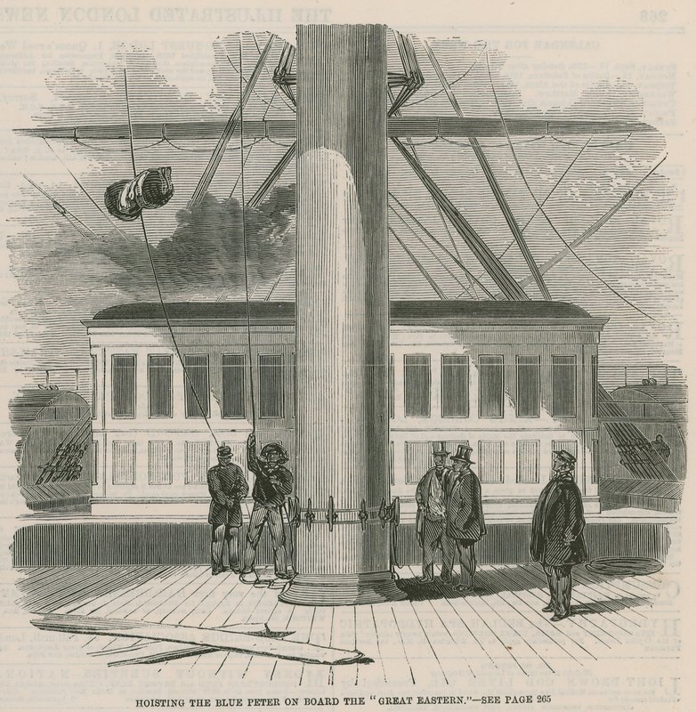 Hisser le Blue Peter à bord du Great Eastern - English School
