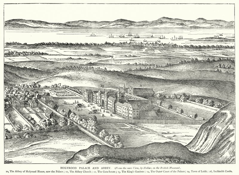 Palais et abbaye de Holyrood (gravure) - English School