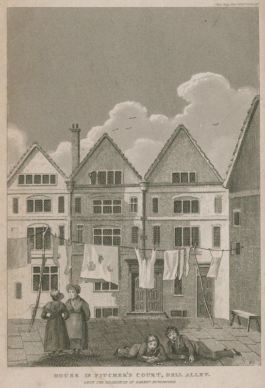 Maison à Pitchers Court, Bell Alley, autrefois résidence de Robert Bloomfield - English School
