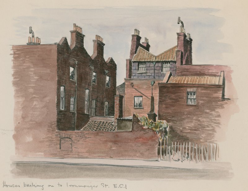 Maisons donnant sur Ironmonger Street, Londres - English School