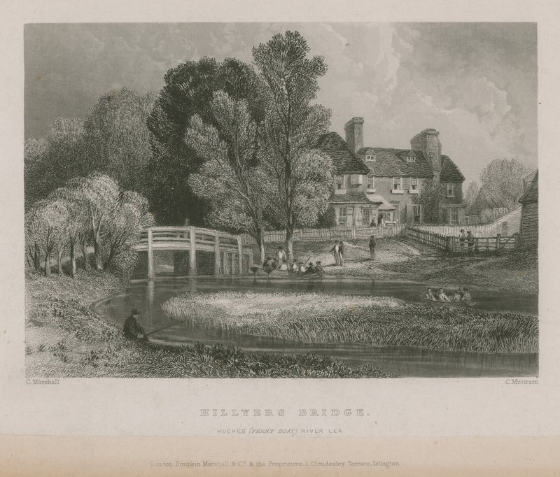 Le bac de Hughes sur la rivière Lea - English School