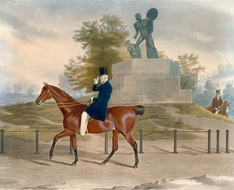 Hyde Park, Londres, avec la statue d