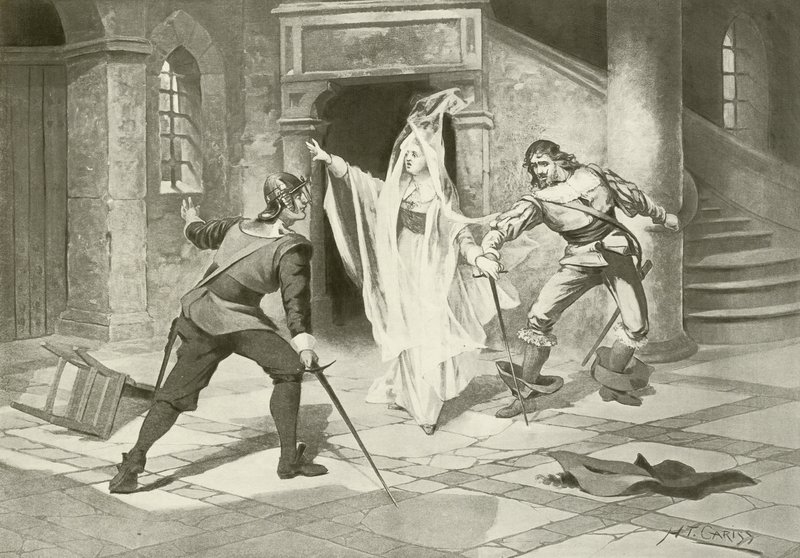 I Puritani, Acte I scène v (gravure) - English School