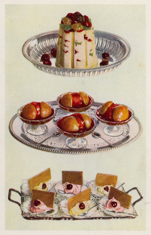 Pudding glacé; Pêches Melba; Glaces à la crème - English School