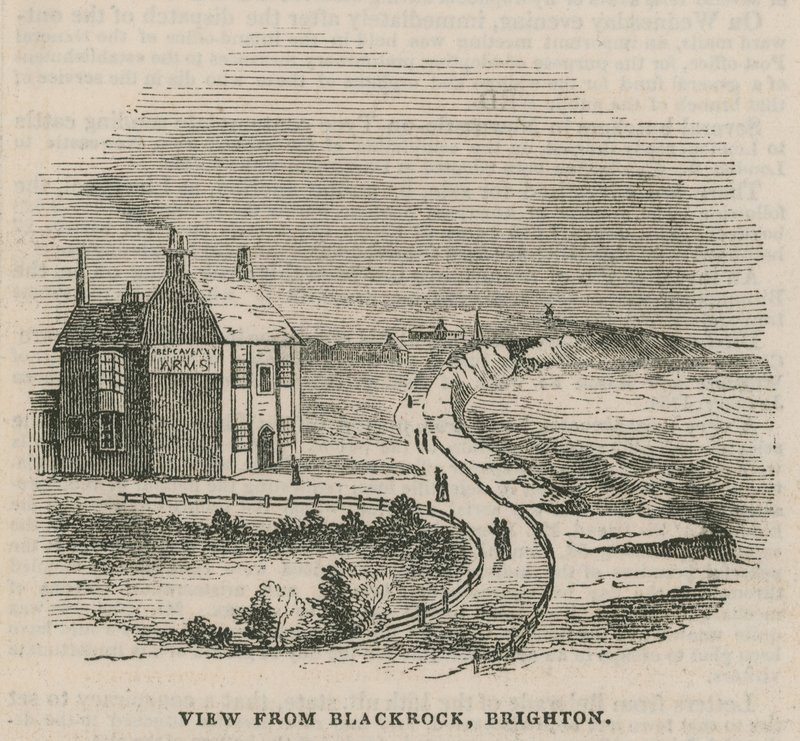 Illustration représentant le glissement de terrain à Brighton - English School