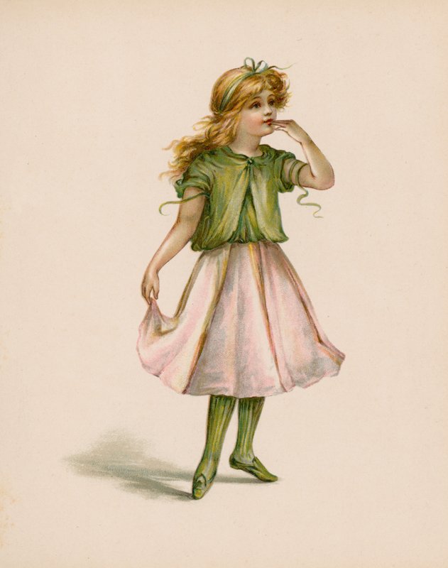 Illustration pour Le Langage des Fleurs (chromolithographie) - English School