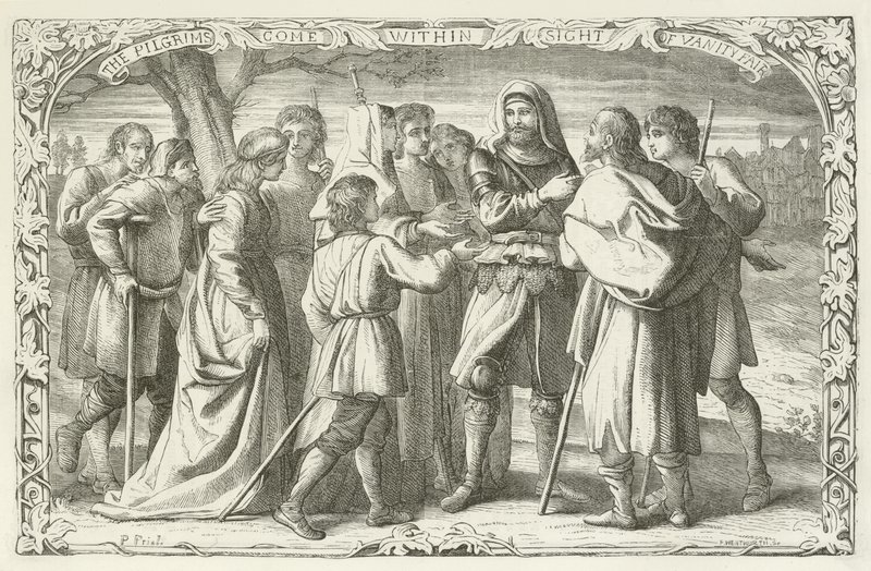 Illustration pour Le Voyage du Pèlerin de John Bunyan - English School