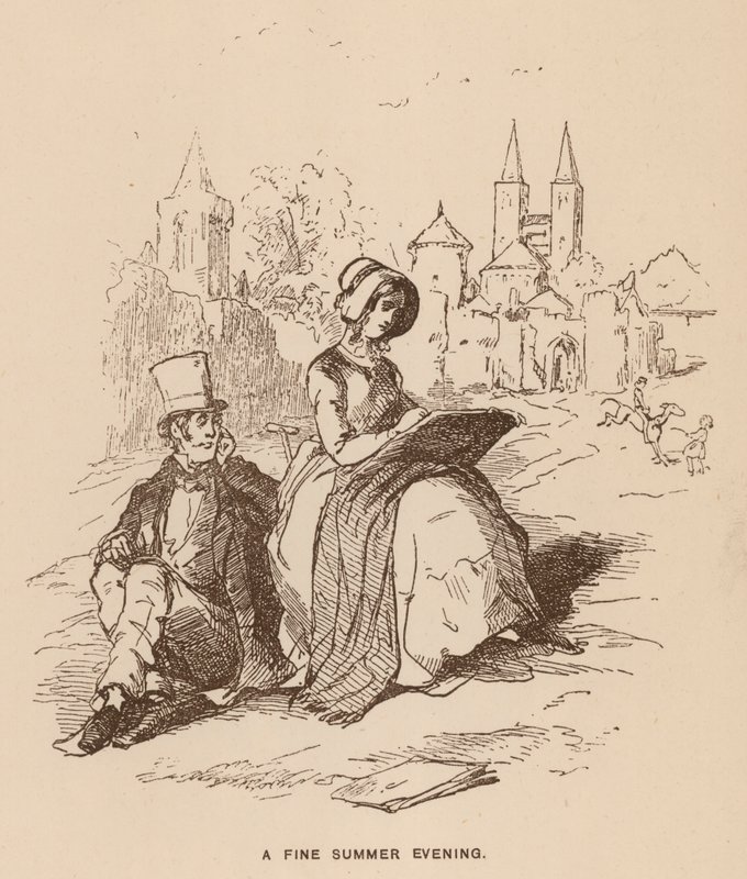 Illustration pour Vanity Fair de Thackeray (lithographie) - English School
