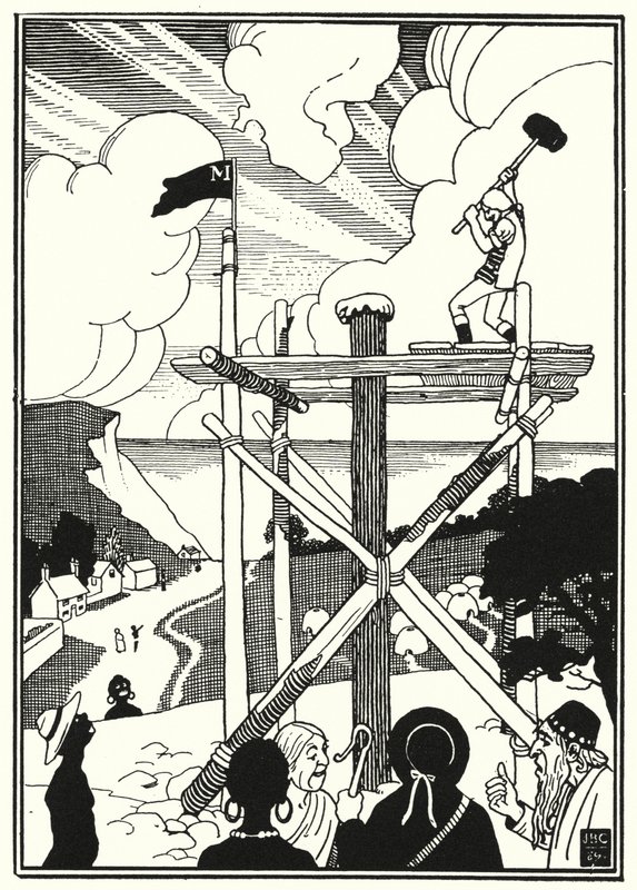Illustration pour Les Aventures du baron de Münchhausen (gravure) - English School