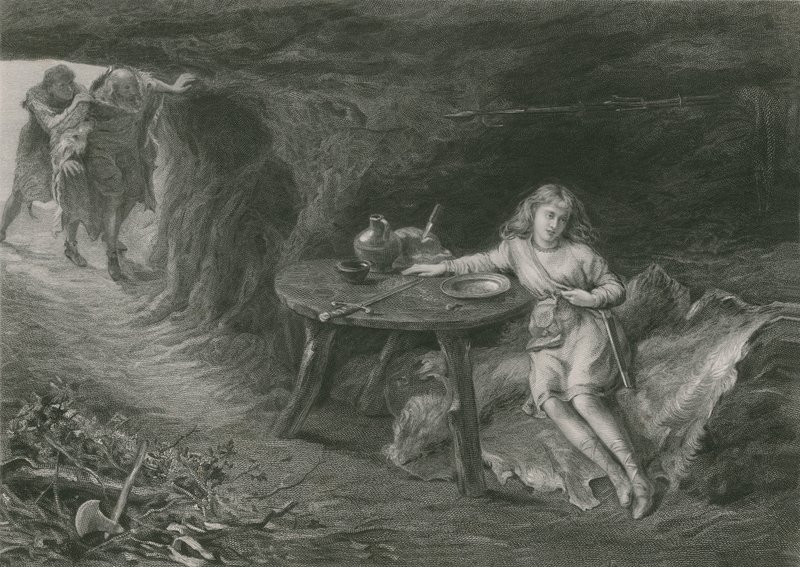 Imogène dans la Grotte, Cymbeline - English School