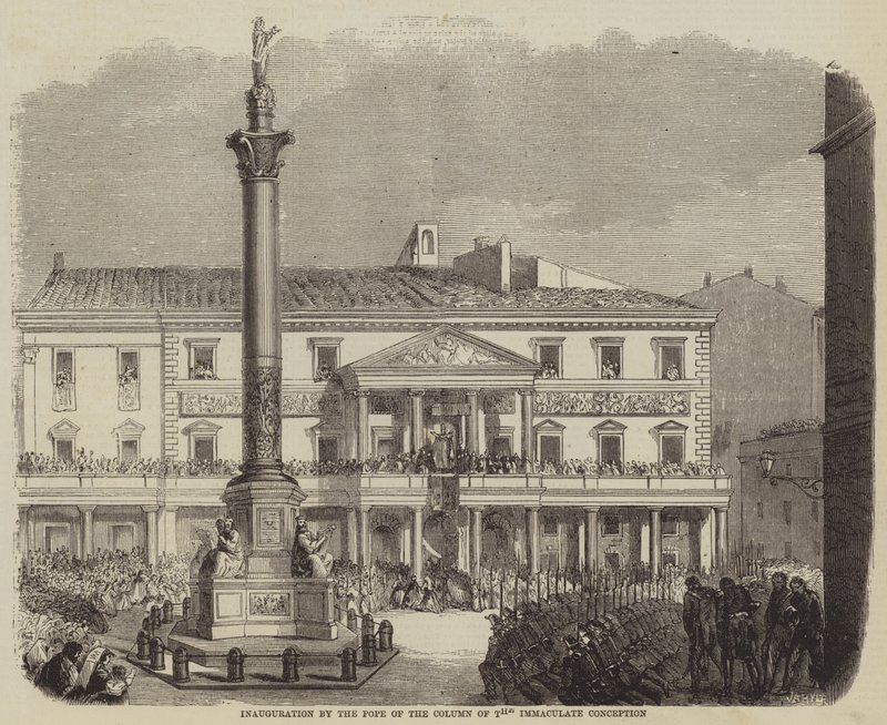 Inauguration par le Pape de la colonne de l