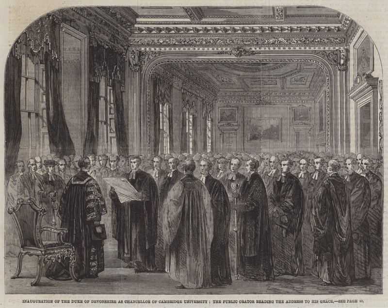 Inauguration du duc de Devonshire en tant que chancelier de l