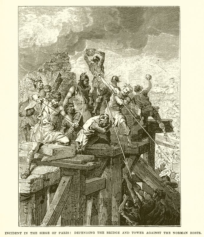 Incident lors du siège de Paris : Défense du pont et de la tour contre les Normands - English School