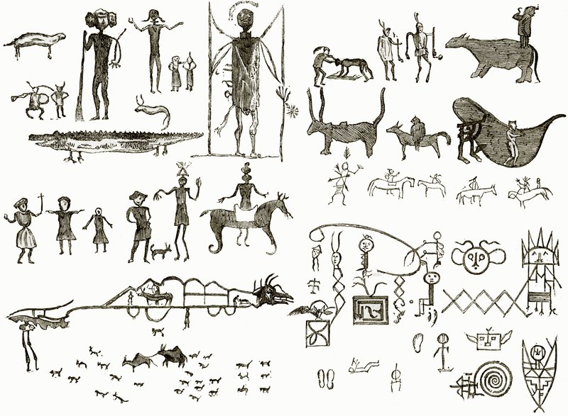 Hiéroglyphes indiens - English School