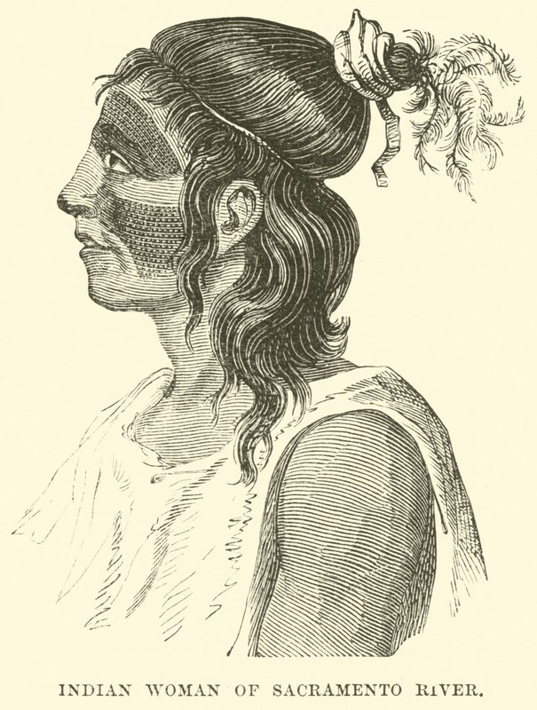 Femme indienne de la rivière Sacramento - English School