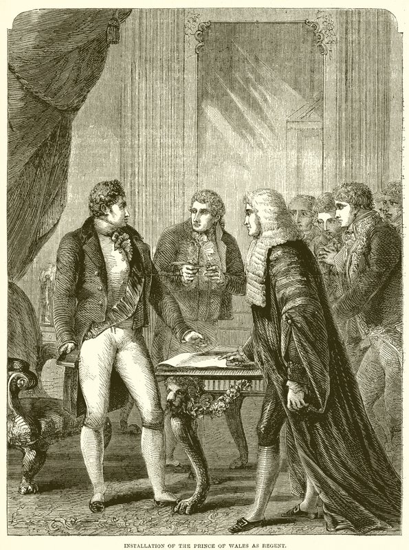 Installation du prince de Galles comme régent - English School