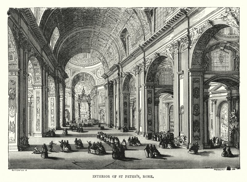 Intérieur de Saint-Pierre, Rome - English School
