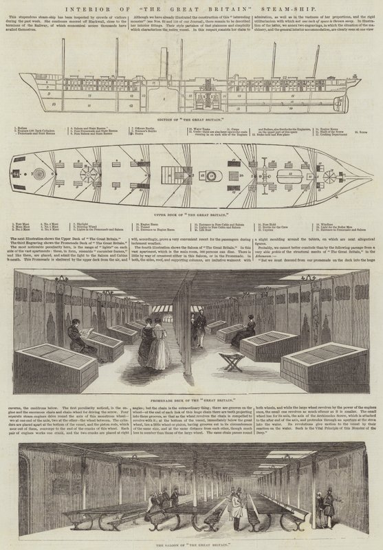 Intérieur du "Great Britain" Steam-Ship - English School
