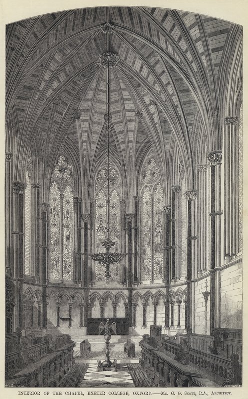 Intérieur de la Chapelle, Exeter College, Oxford - English School