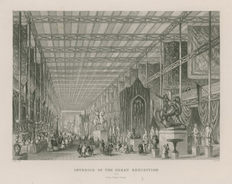 Intérieur de la Grande Exposition, 1851, depuis le Temple de Dante - English School