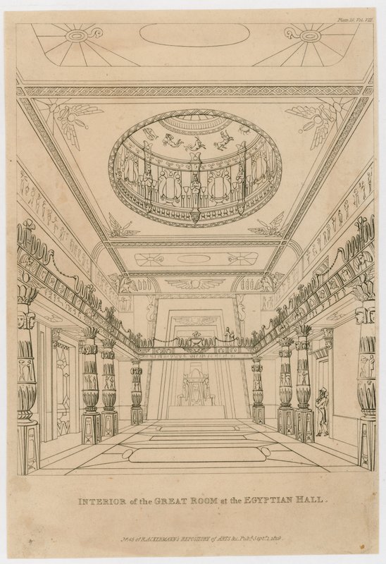 Intérieur de la Grande Salle à la salle égyptienne, Piccadilly - English School