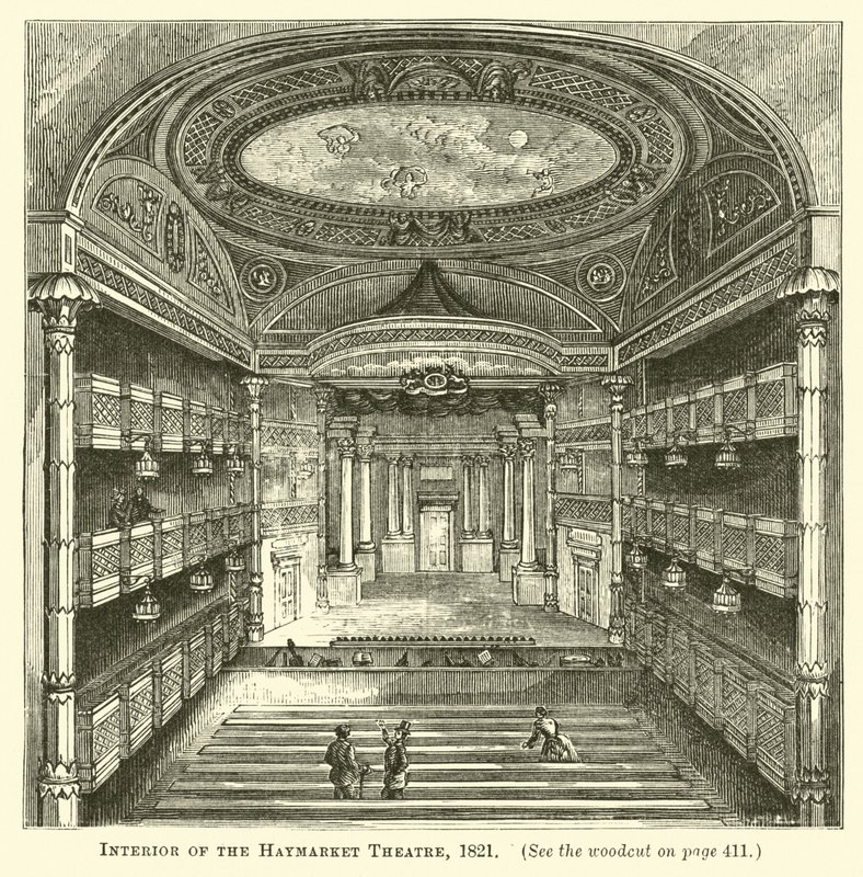 Intérieur du Théâtre Haymarket, 1821 - English School