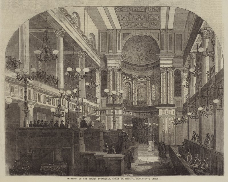 Intérieur de la synagogue juive, Great St Helen