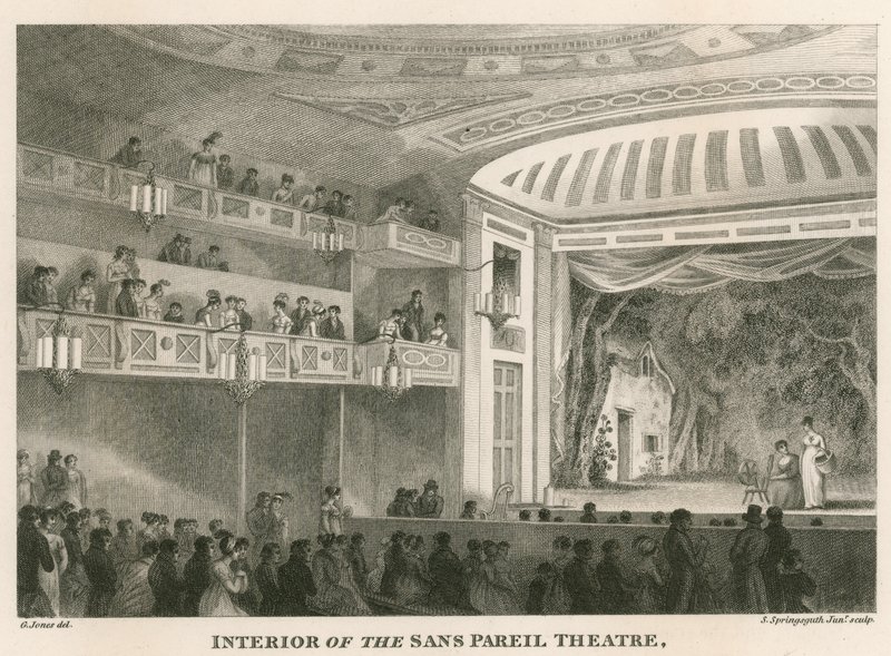 Intérieur du Théâtre Sans Pareil (Théâtre Adelphi), Londres - English School