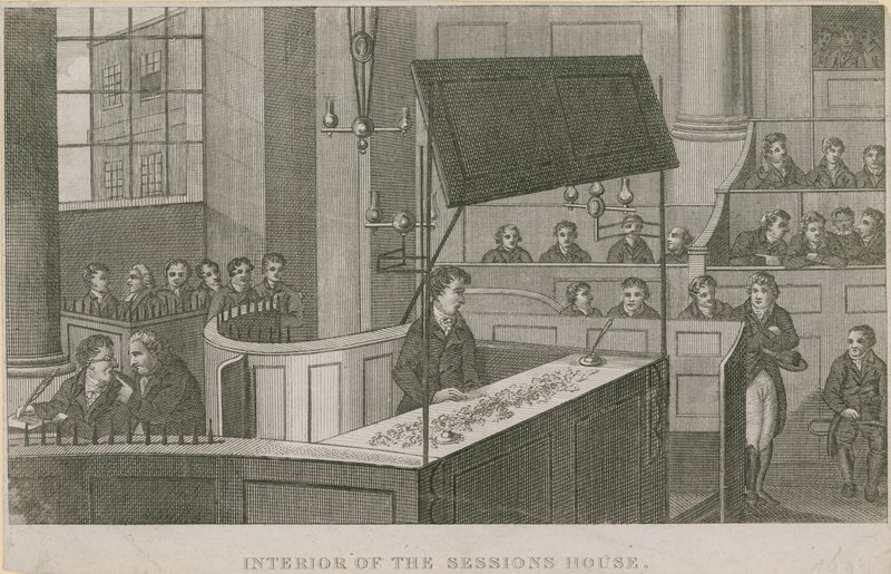 Intérieur de la Sessions House, Old Bailey - English School