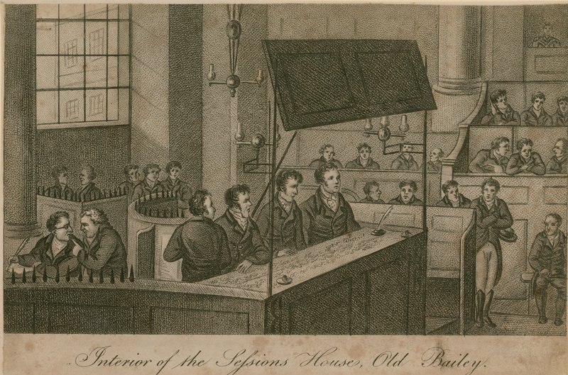 Intérieur de la Sessions House, Old Bailey - English School