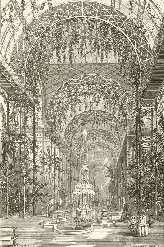 Vue intérieure du Crystal Palace, Sydenham - English School