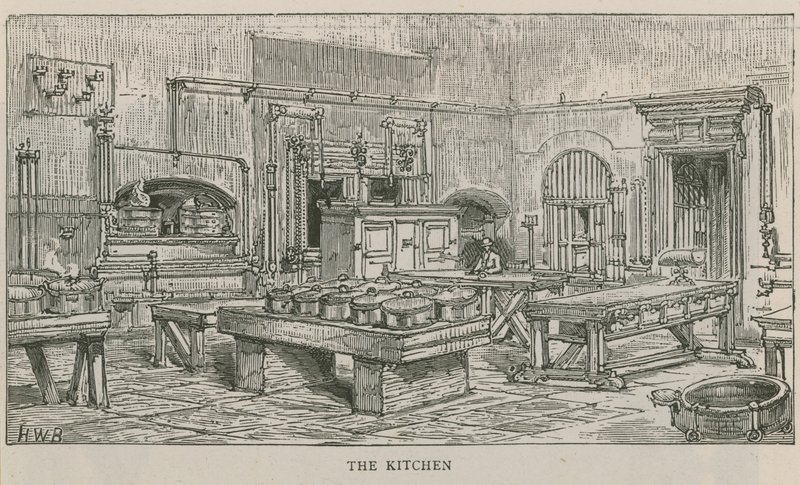 Vue intérieure de la cuisine de l