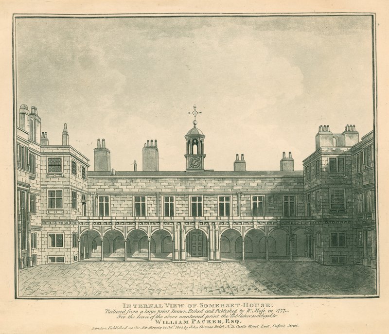 Vue intérieure de Somerset House, The Strand, Londres; d