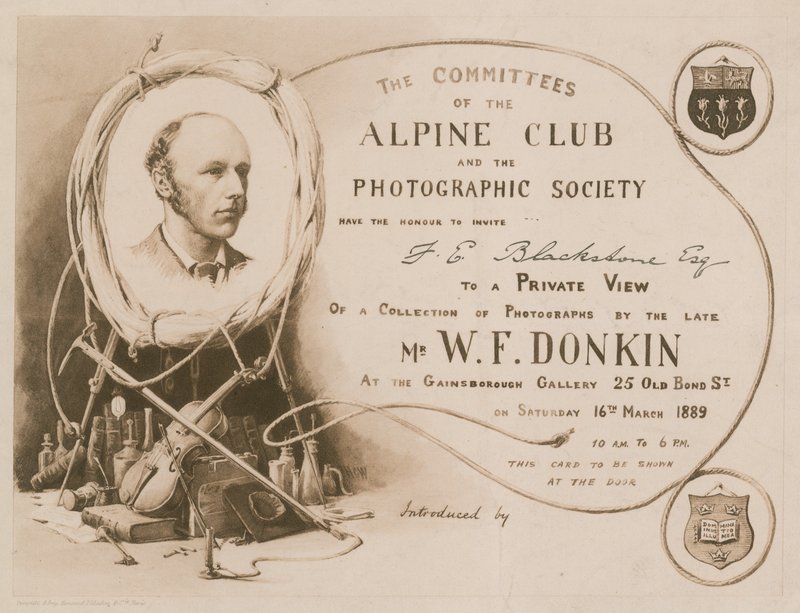 Invitation du Club Alpin et de la Société Photographique - English School
