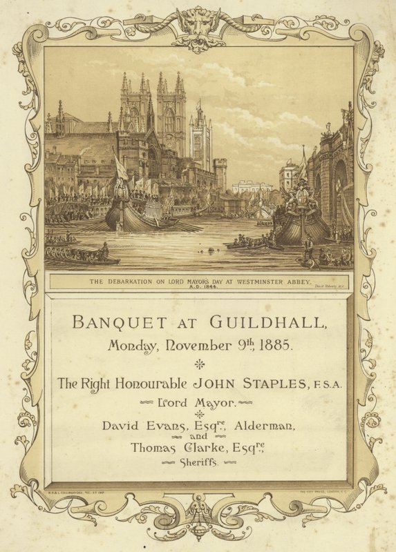 Invitation à un banquet au Guildhall - English School