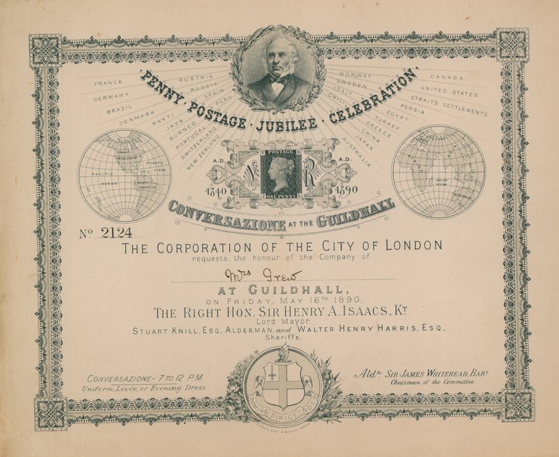 Invitation à la célébration du jubilé du Penny Postage - English School