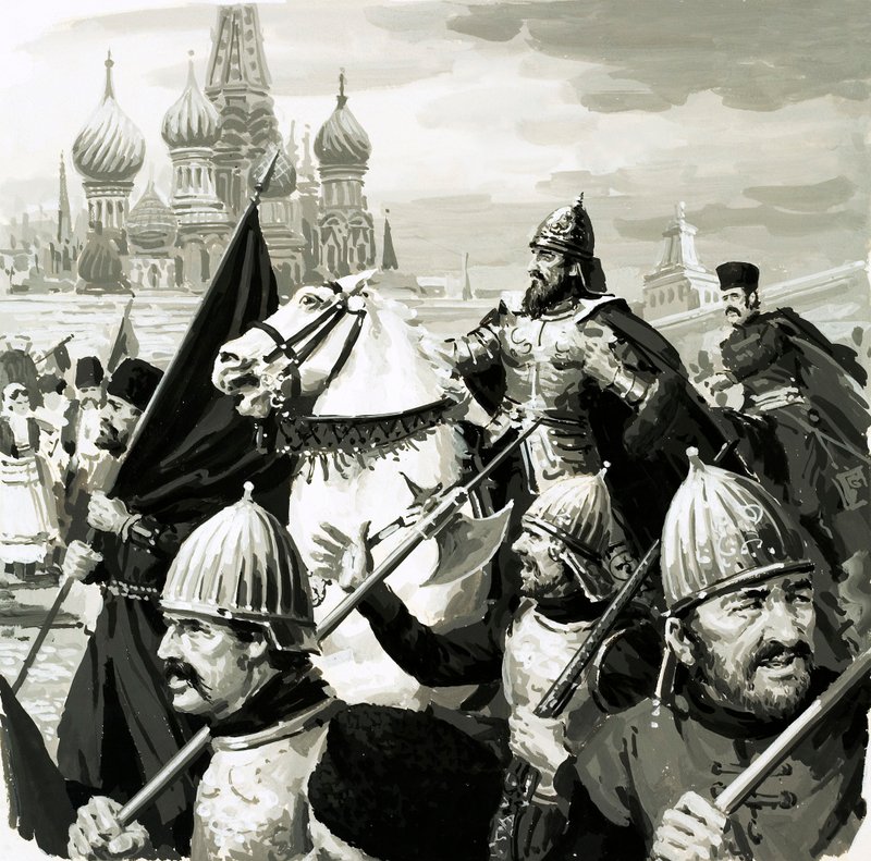 Ivan, tsar de Russie, a prouvé sa valeur au combat contre les Tartares - English School