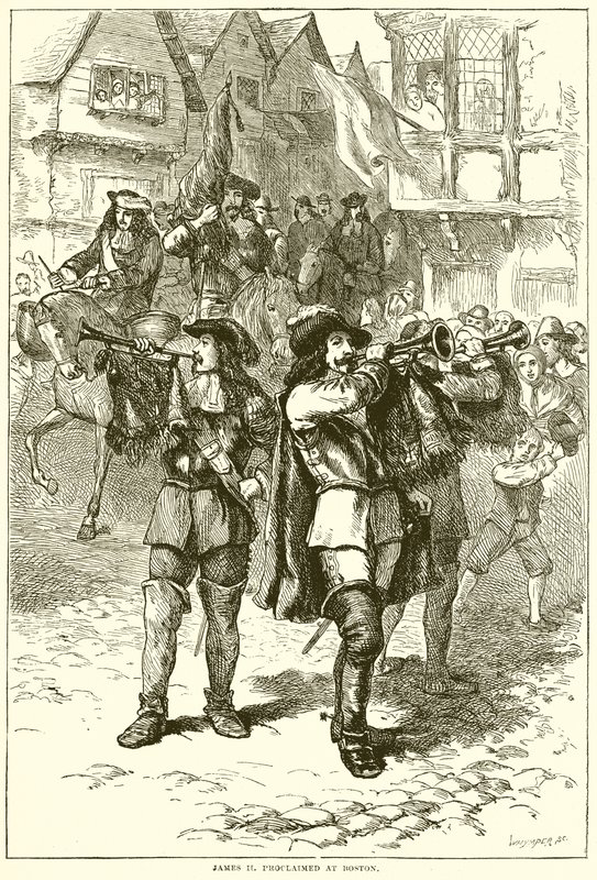 Proclamation de Jacques II à Boston - English School