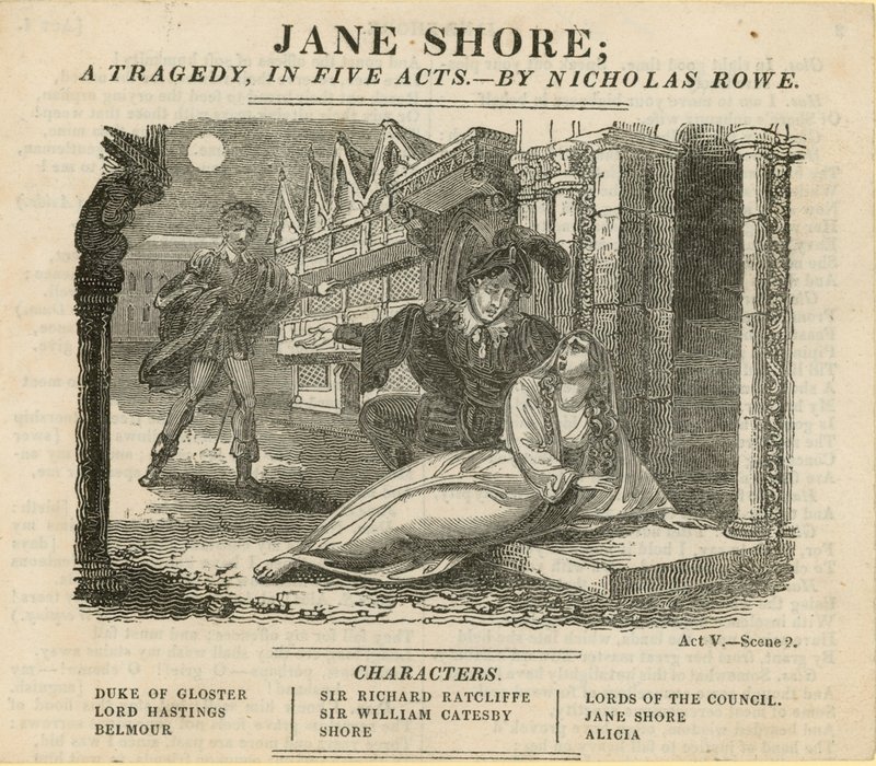 Jane Shore, une tragédie en cinq actes - English School