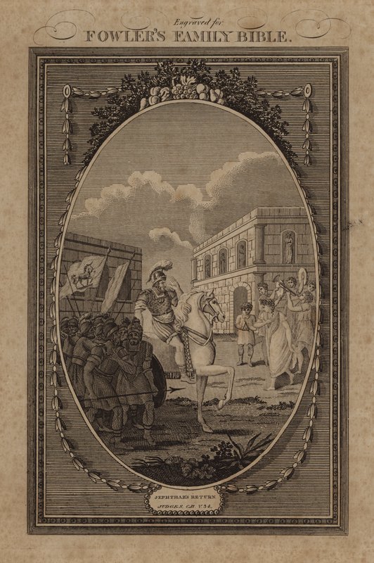 Le Retour de Jephté, Juges, Chapitre 11, Verset 34 - English School