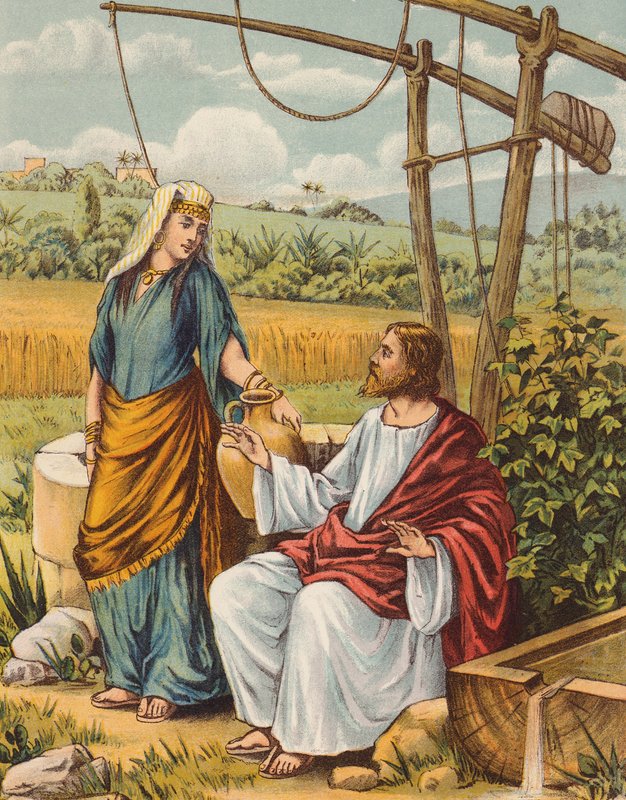 Jésus parlant avec la femme de Samarie - English School
