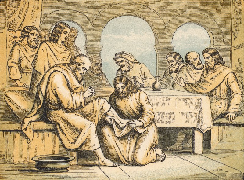 Jésus lavant les pieds de ses disciples - English School