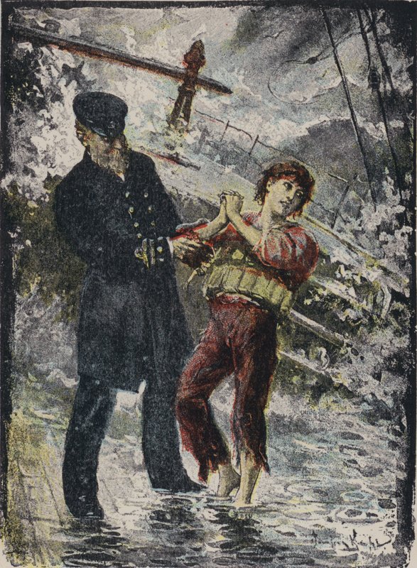 John Alexander Strachan donnant son gilet de sauvetage à un jeune passager clandestin avant que le navire ne fasse naufrage lors d